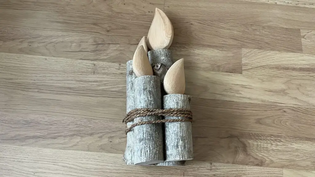 wooden candles from woodpecker tourist shop in interlaken souvenirs