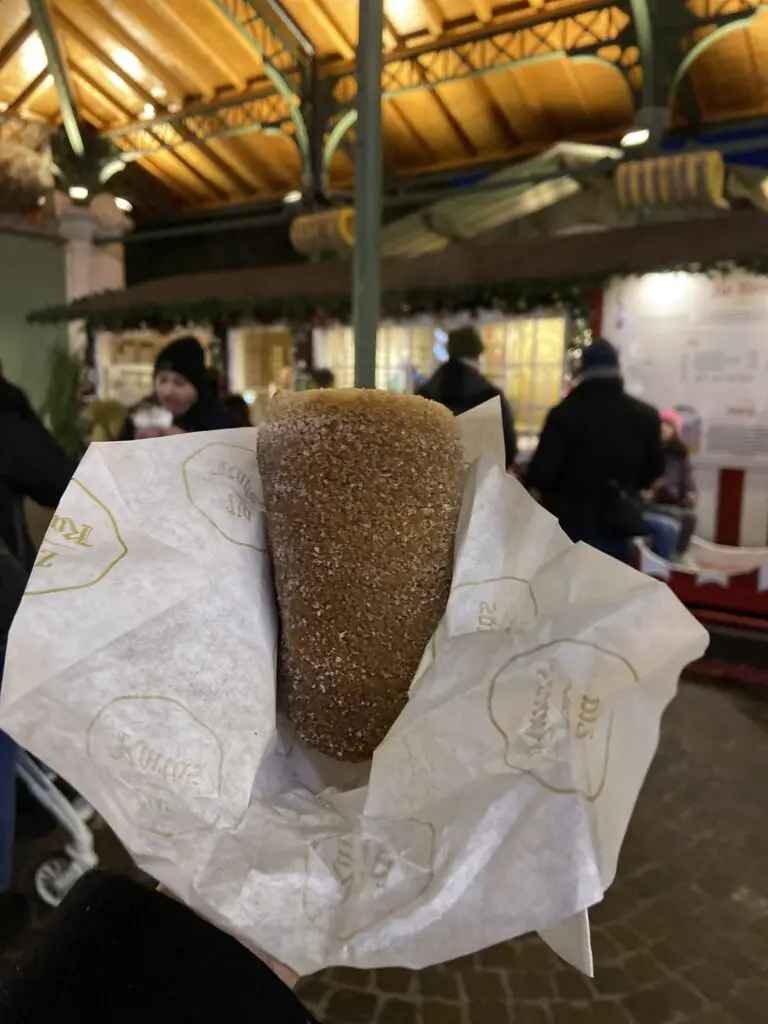 market square chimney cake at montreux noel swiss christmas market