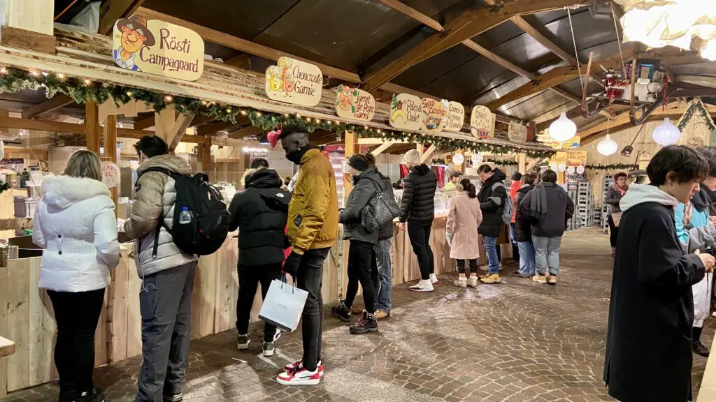 market square la grange restaurant at montreux noel swiss christmas market