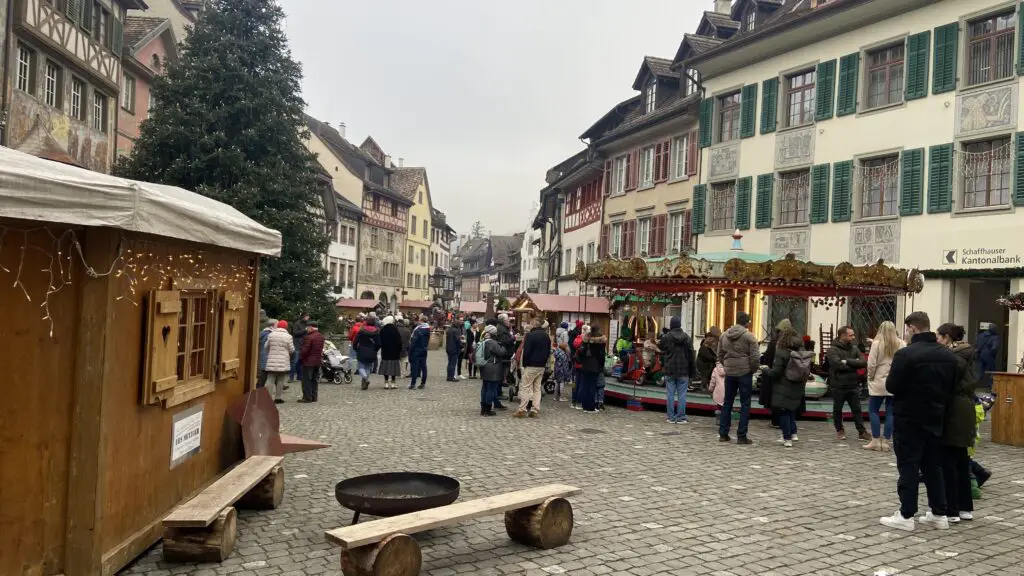 stein am rhein christmas market during the day
