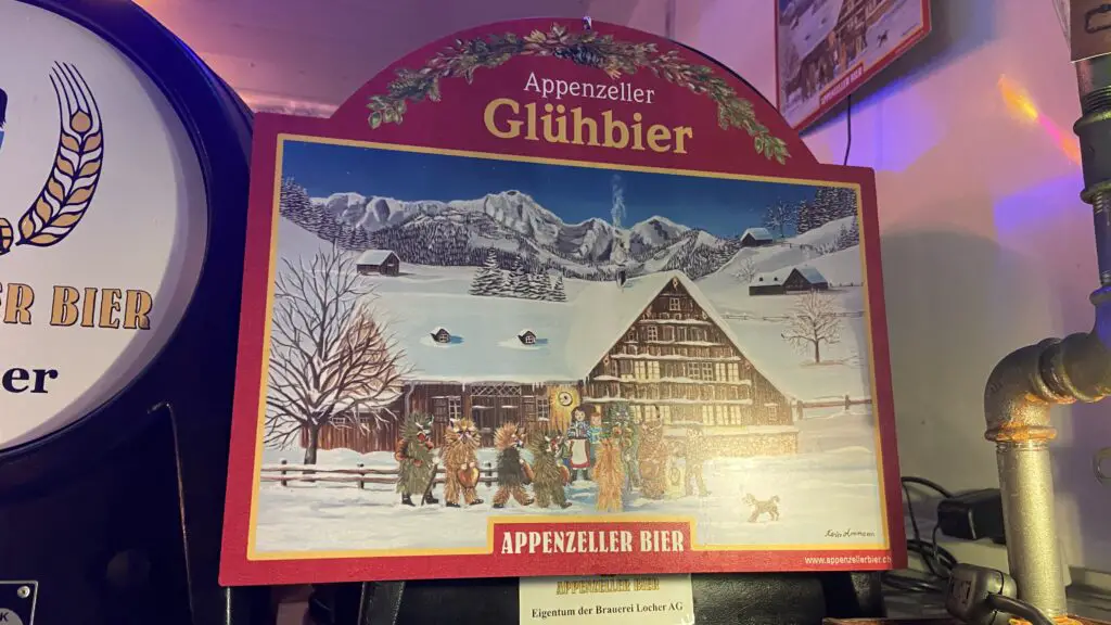 appenzeller glühbier at swiss christmas market in basel switzerland