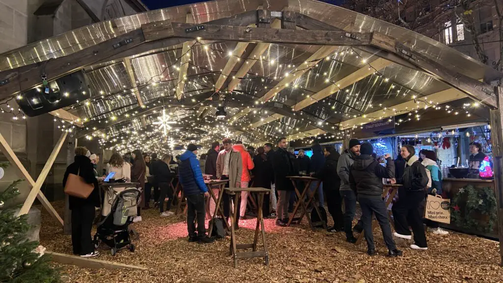 cozy indoor swiss christmas market lausanne