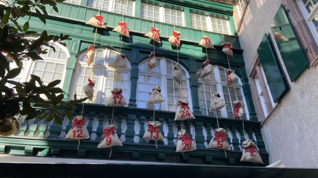 basel switzerland magical courtyards for christmas with advent window