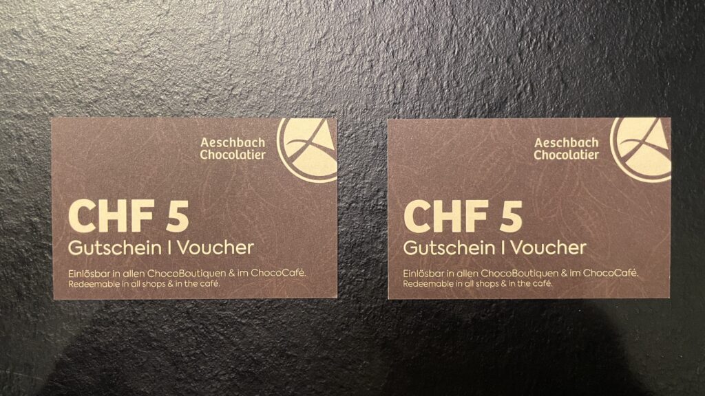 aeschbach chocolatier 5 chf voucher
