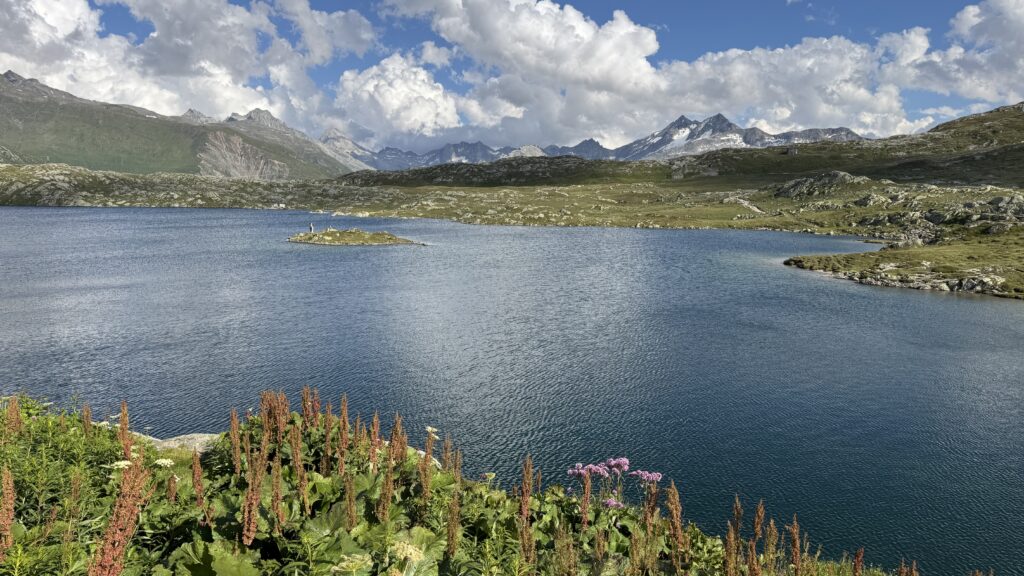 grimsel pass lake in switzerland