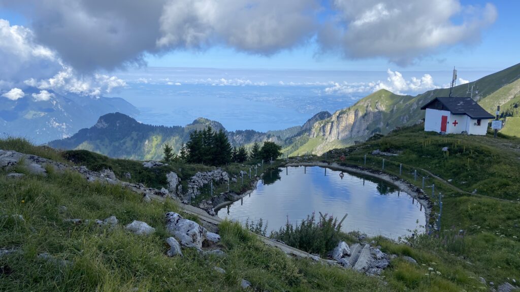 view of lake geneva from leysin la berneuse switzerland
