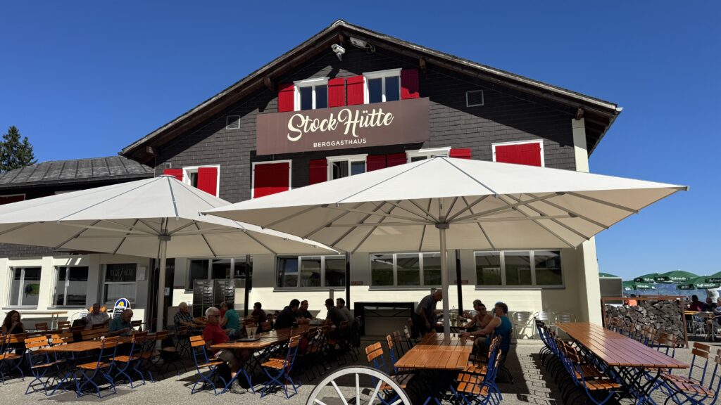 stockhutte restaurant on goldi safari hike in switzerland