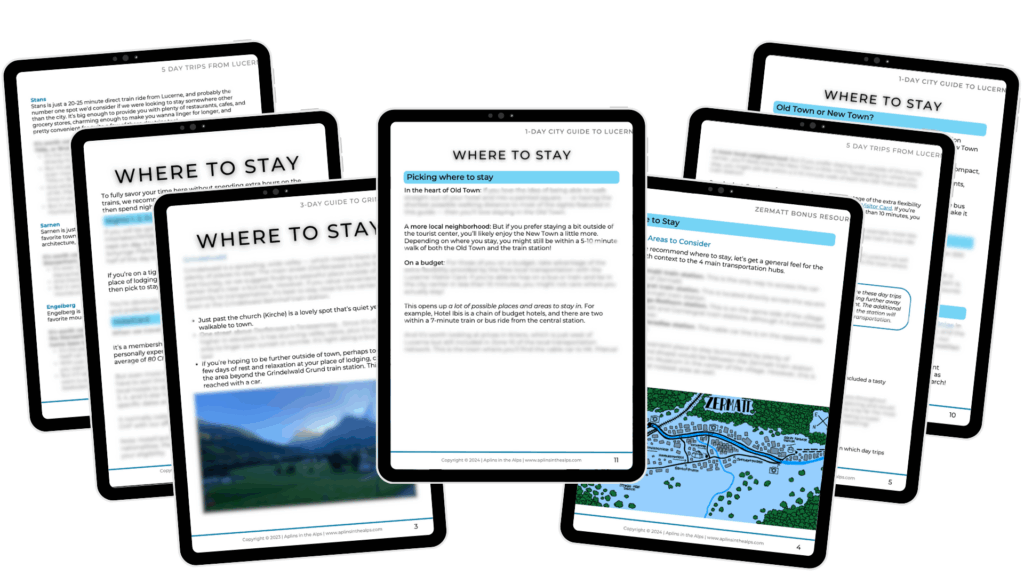 where to stay aplins in the alps guide sample pages to travel switzerland with confidence