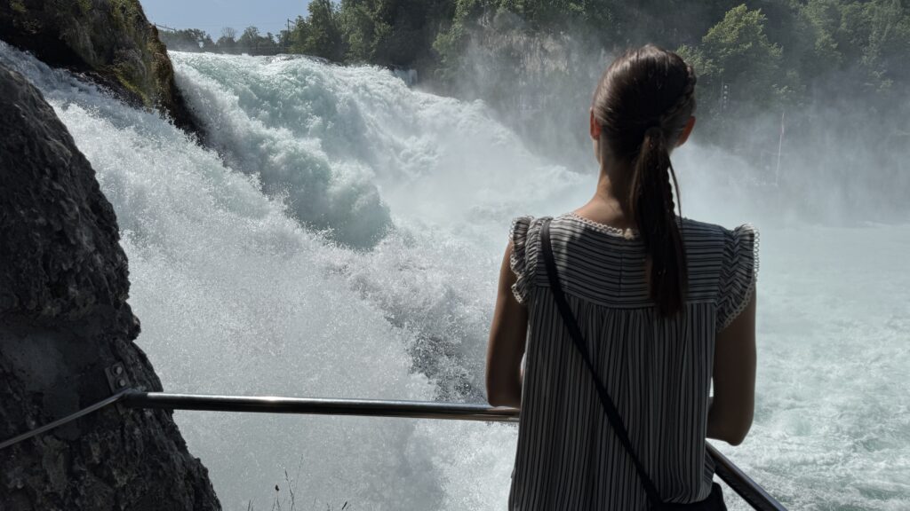 rhine falls boat tour the rock experience jana from aplins in the alps travel switzerland with confidence beside the water on the rock