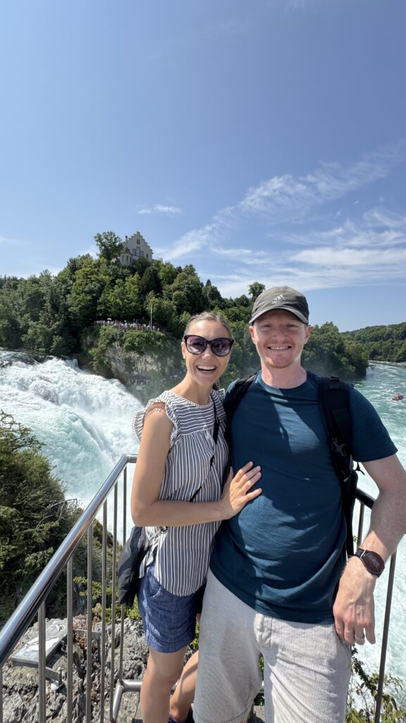 rhine falls switzerland jana and brett on the rock experience boat trip