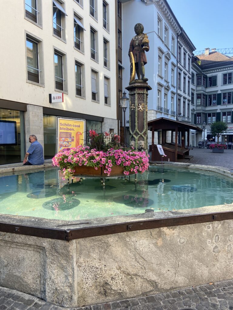 schaffhausen fountain with man