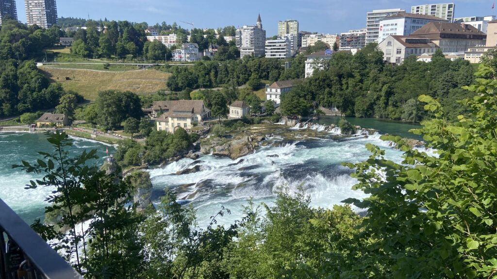 schloss laufen first views of rhine falls