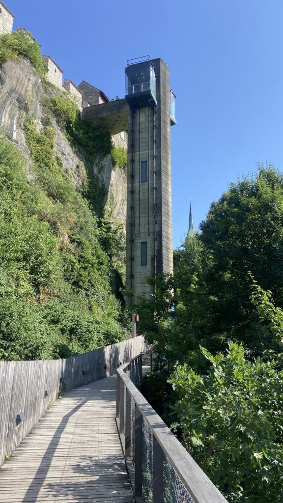 schloss laufen glass elevator