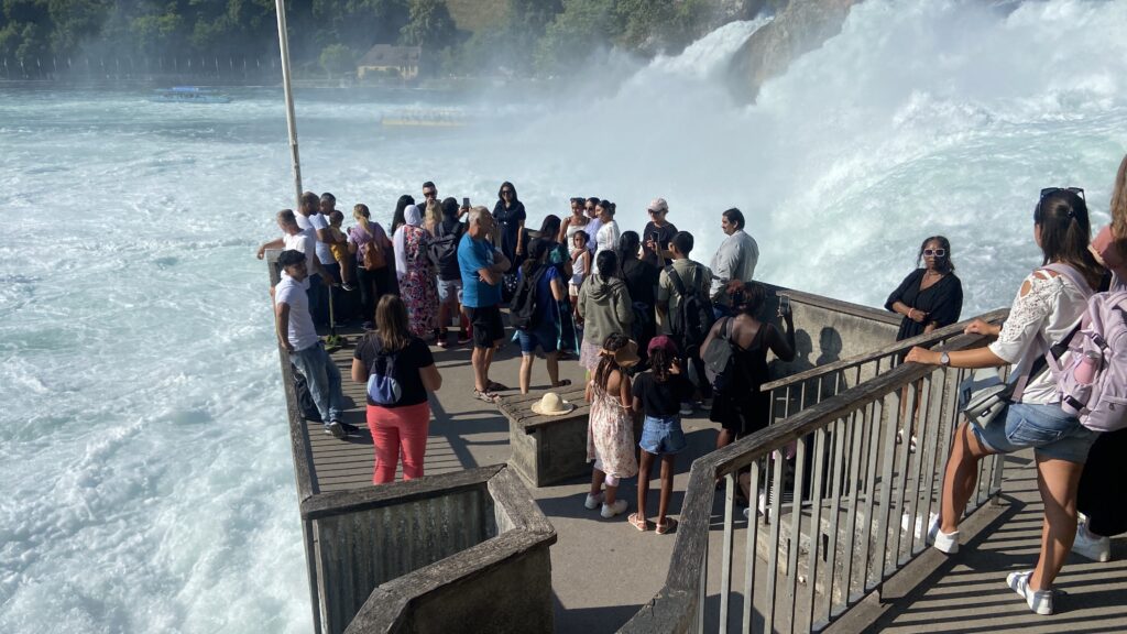 schloss laufen last terrace over rhine falls
