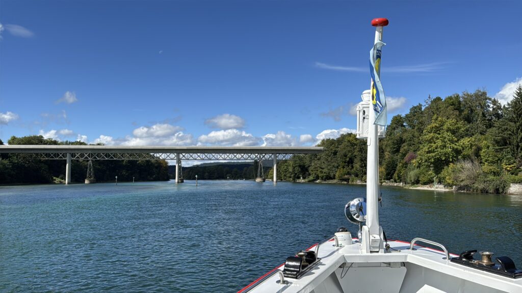 stein am rhein view from front of boat