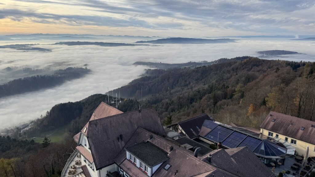 zurich uetliberg over the clouds