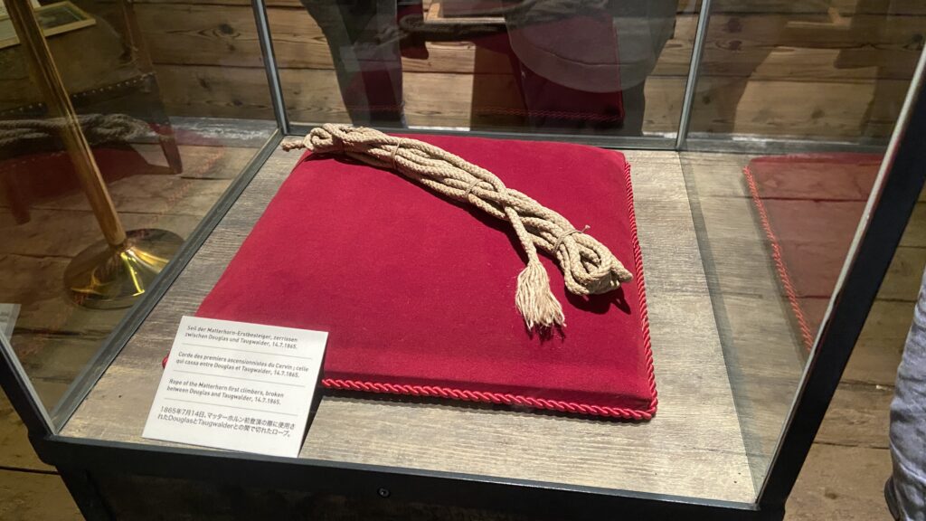 rope in matterhorn museum zermatt switzerland
