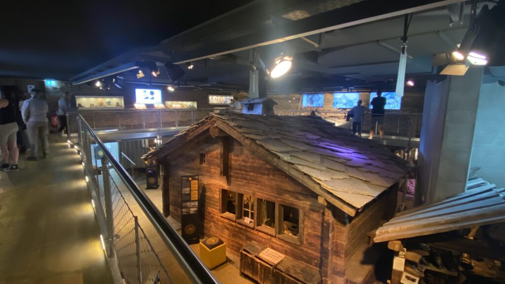 view of rope in matterhorn museum zermatt switzerland