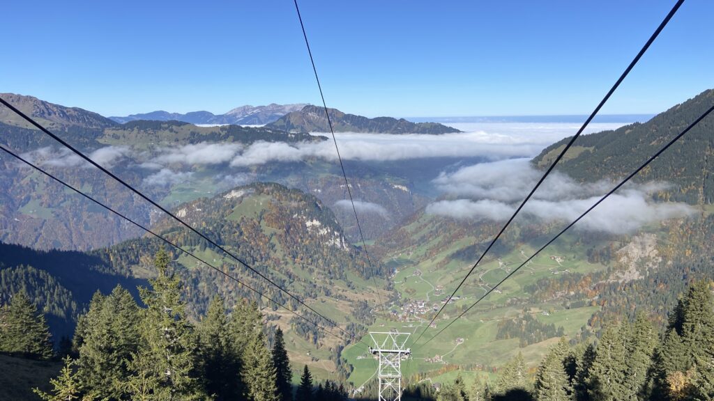 view from bannalp cable car