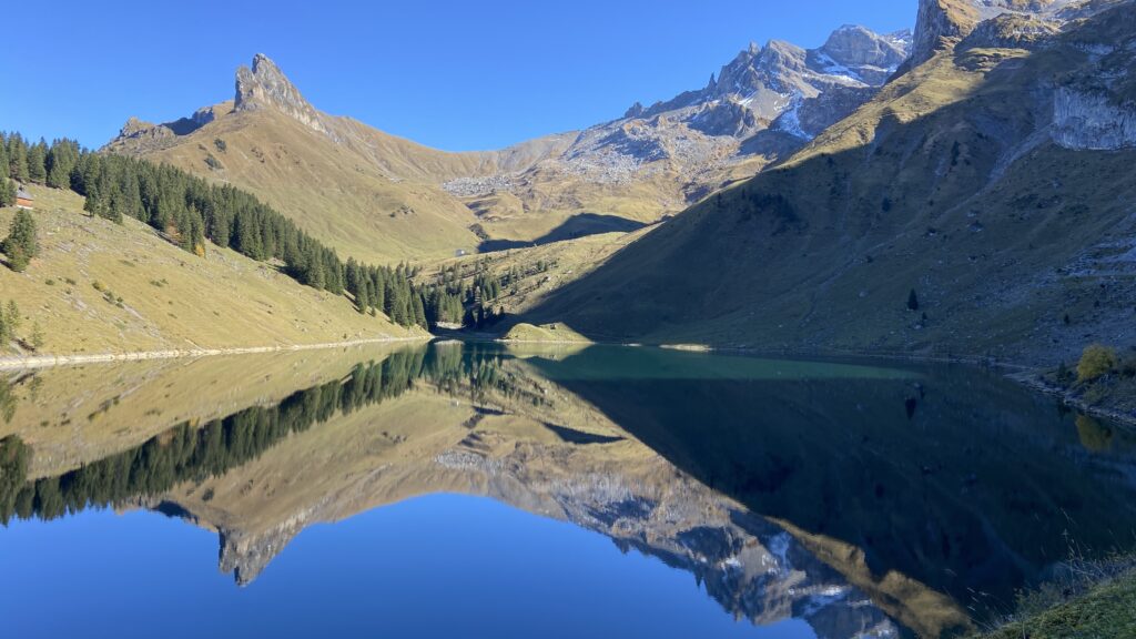 bannalpsee switzerland mirror lake