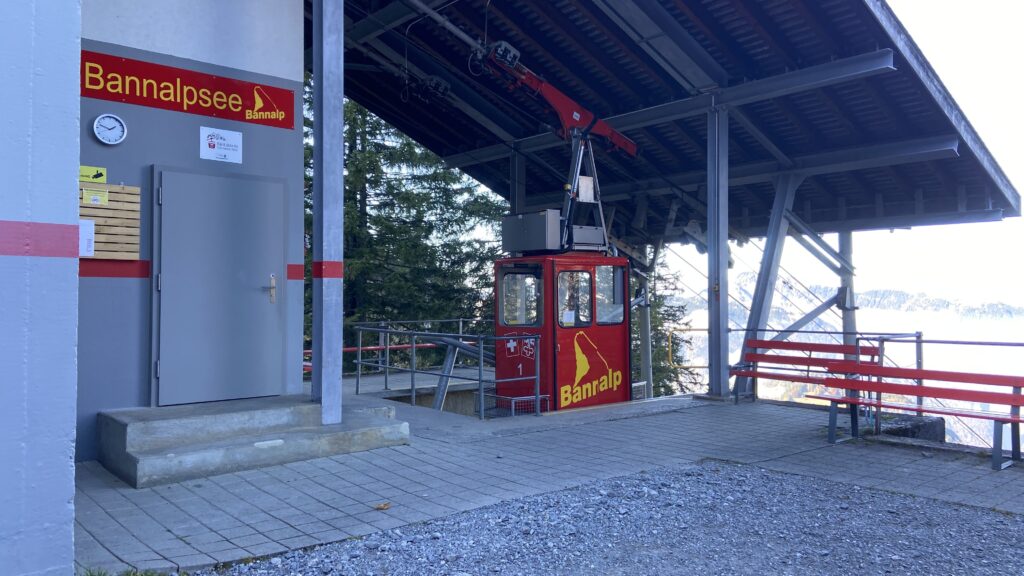 bannalpsee switzerland cable car