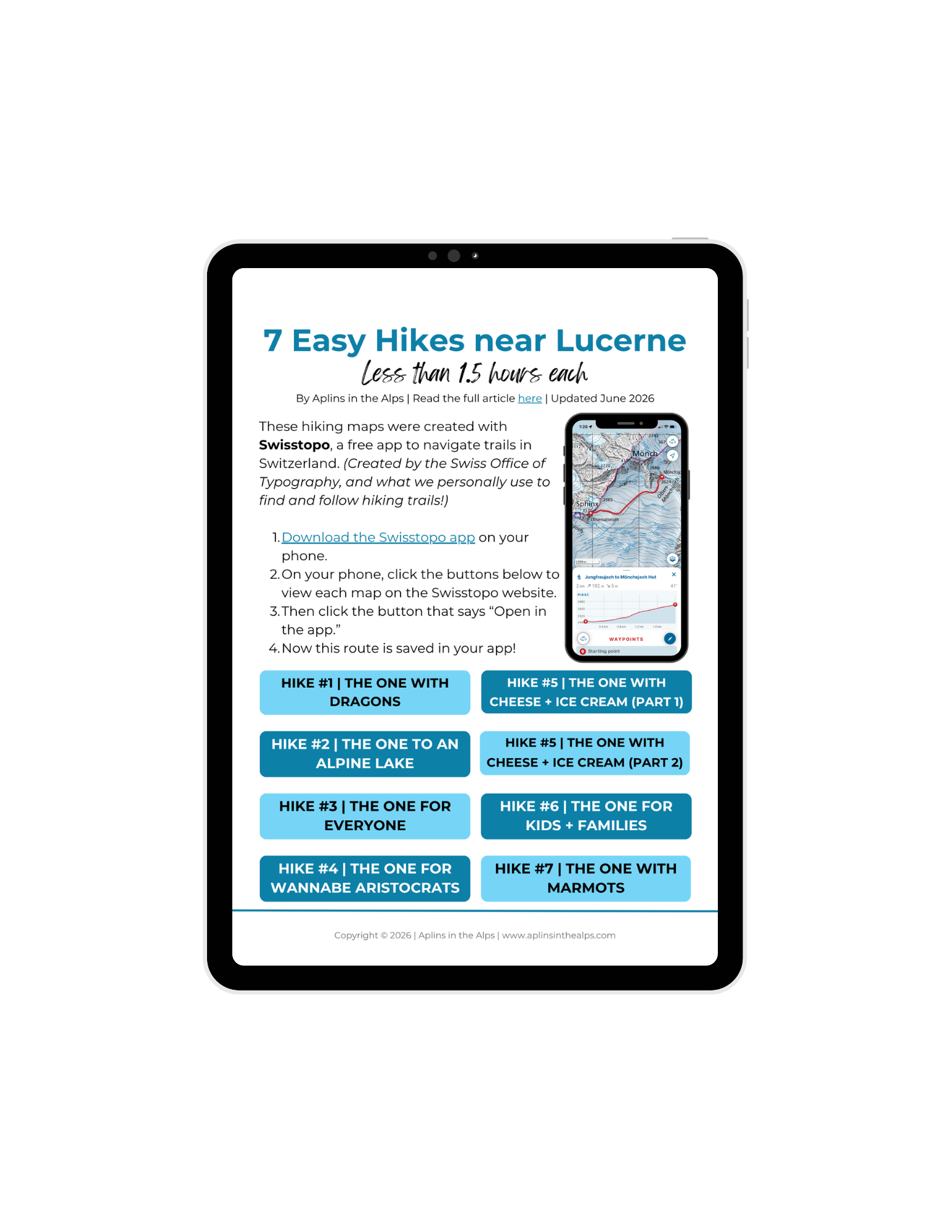 Easy Hikes Near Lucerne Free Hiking Maps