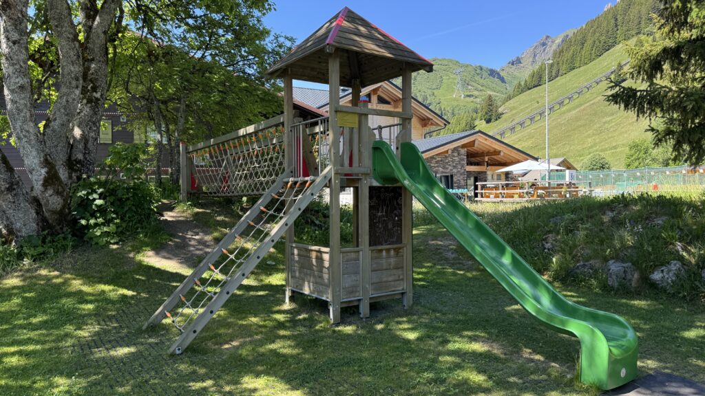 murren switzerland playground with slide