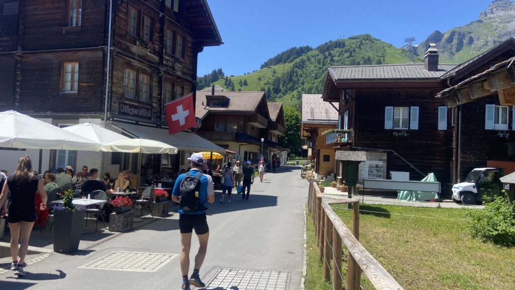 murren switzerland main street by stagerstubli restaurant