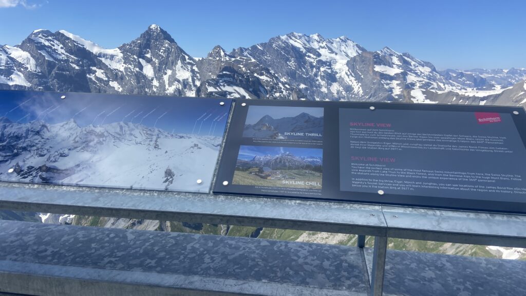 view of the swiss alps from the schilthorn switzerland