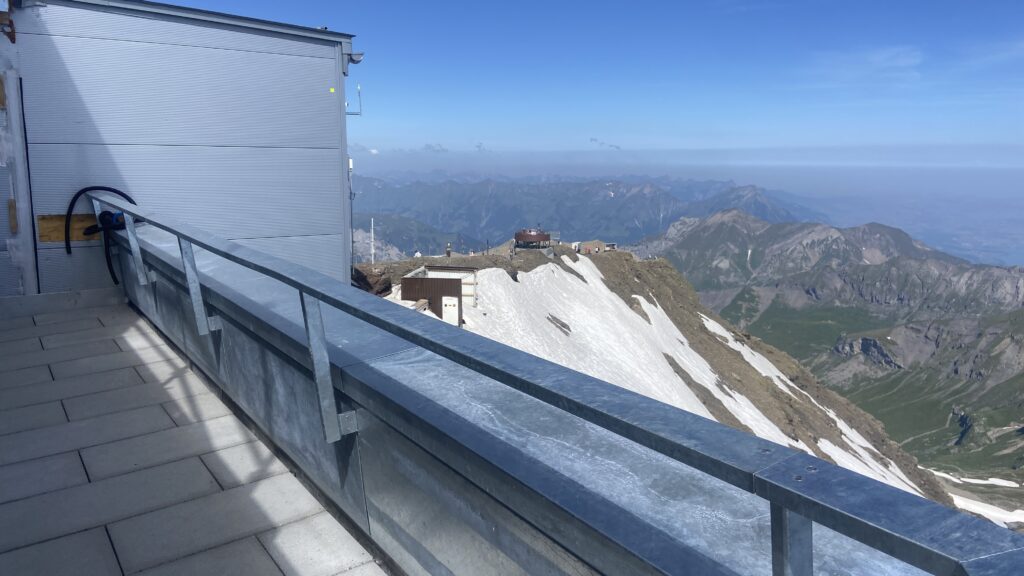 schilthorn switzerland terrace and viewing platforms and snow