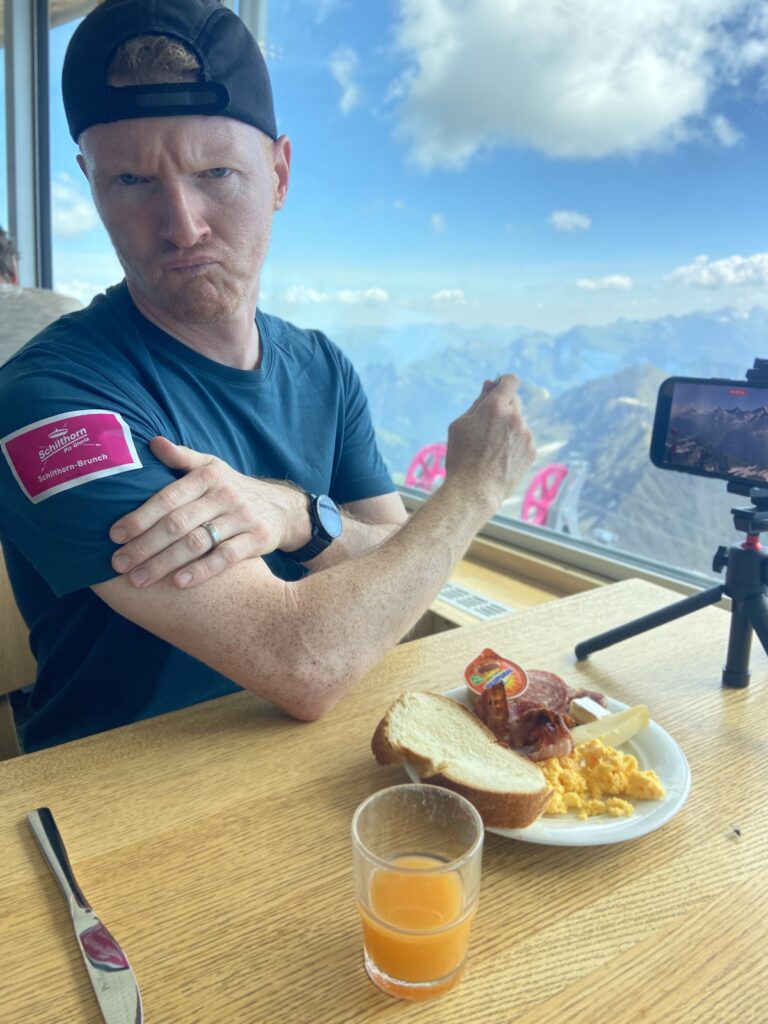 brett with a schilthorn brunch sticker