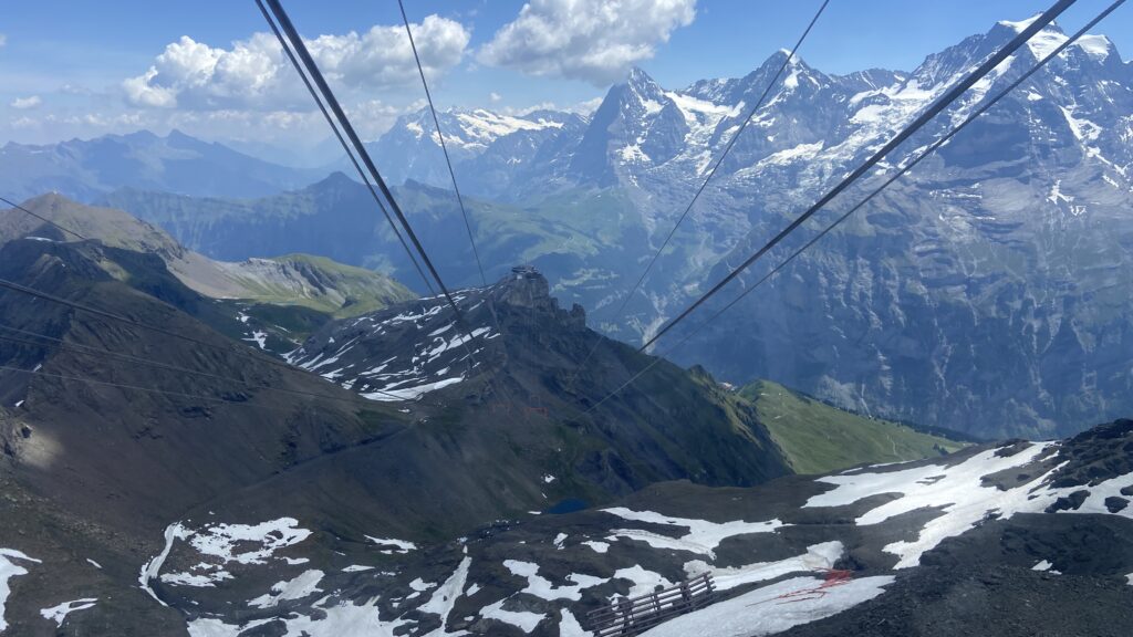 schilthorn cable car to birg switzerland