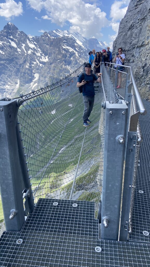 brett on the tight rope at the birg thrill walk