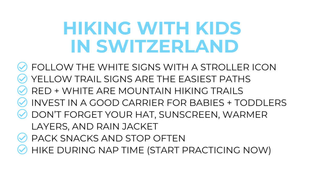 hiking with kids in switzerland