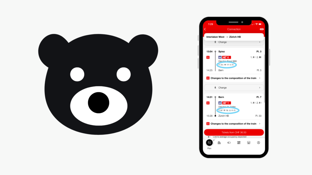 sbb teddy bear icon + sbb family carriage
