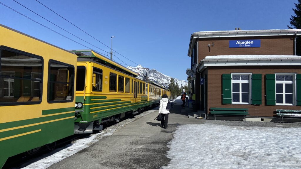 wengernalp railway at alpiglen