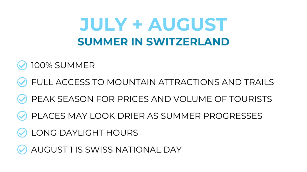 July and august in switzerland by aplins in the alps