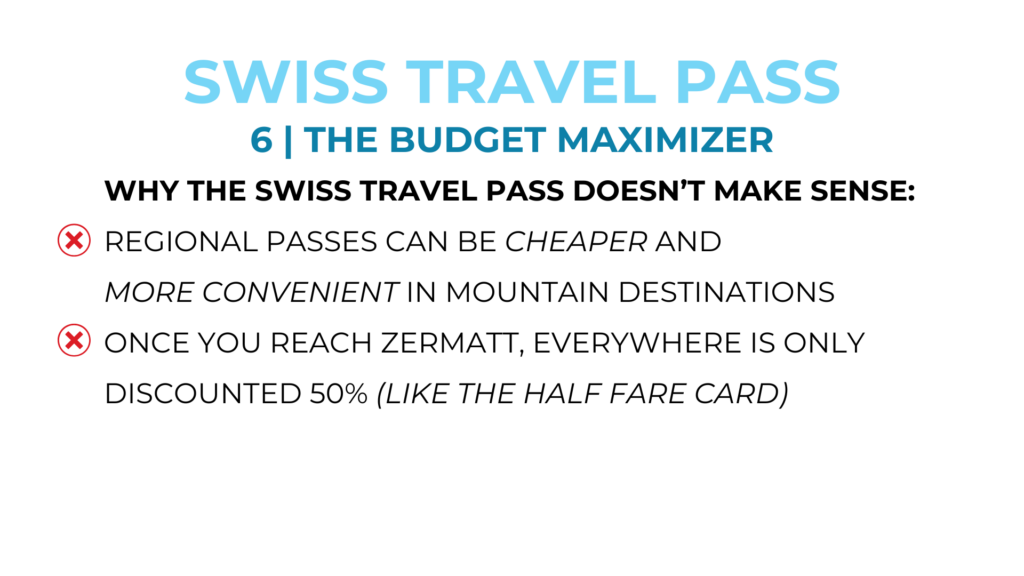 swiss travel pass budget maximizer  by aplins in the alps