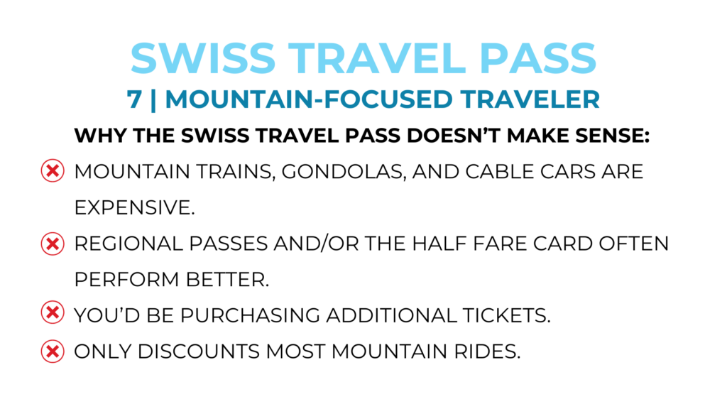 Swiss Travel Pass mountain-focused aplins in the alps